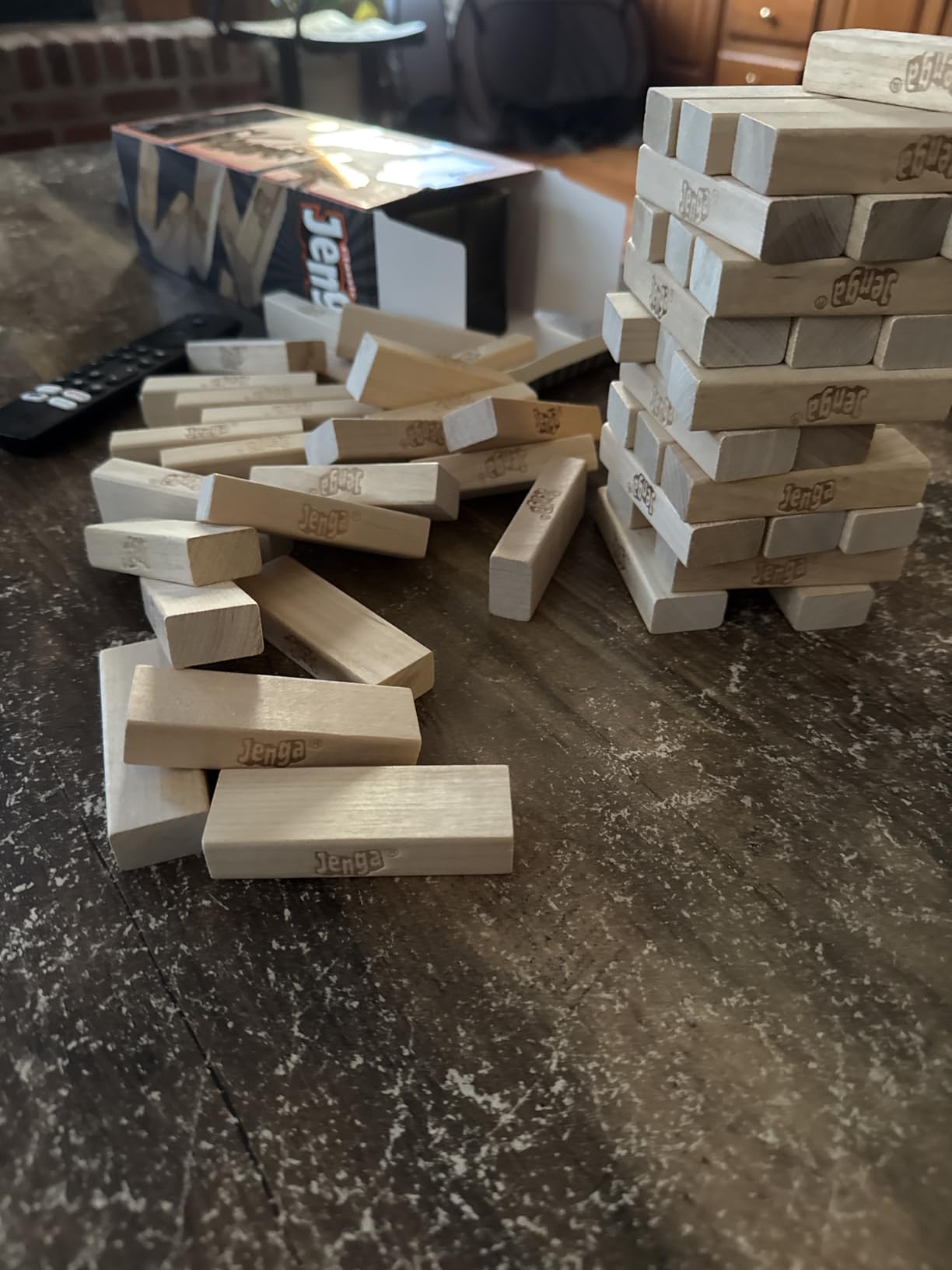 Hasbro Gaming Jenga Game | The Original Wood Block Game with Genuine Hardwood Blocks | Stacking Tower | Ages 6+ | 1 or More Players | Party Games for Kids | Family Games customer photo 2