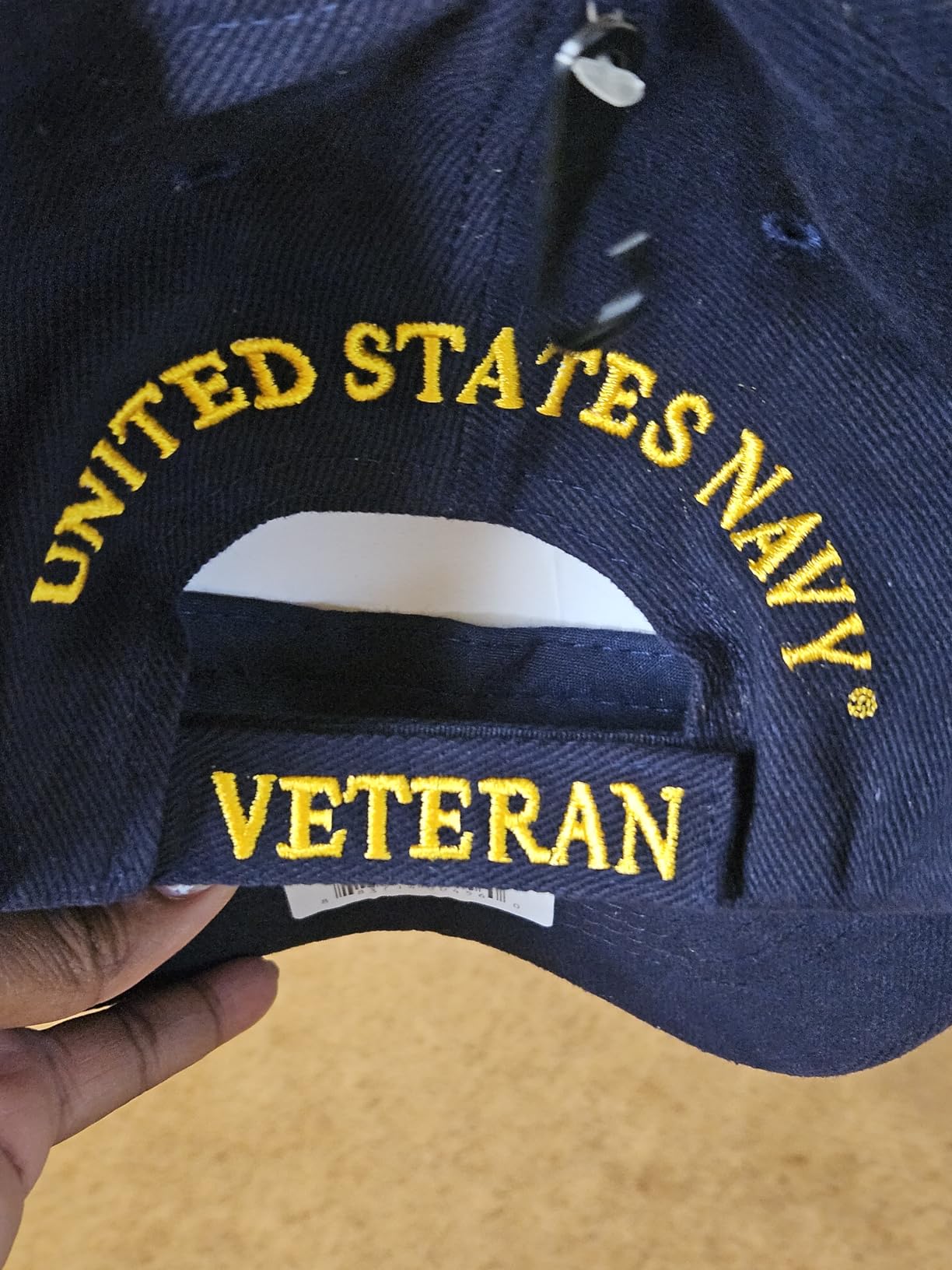 United States Navy Veteran Proudly Served Blue Hat Cap USN customer photo 1