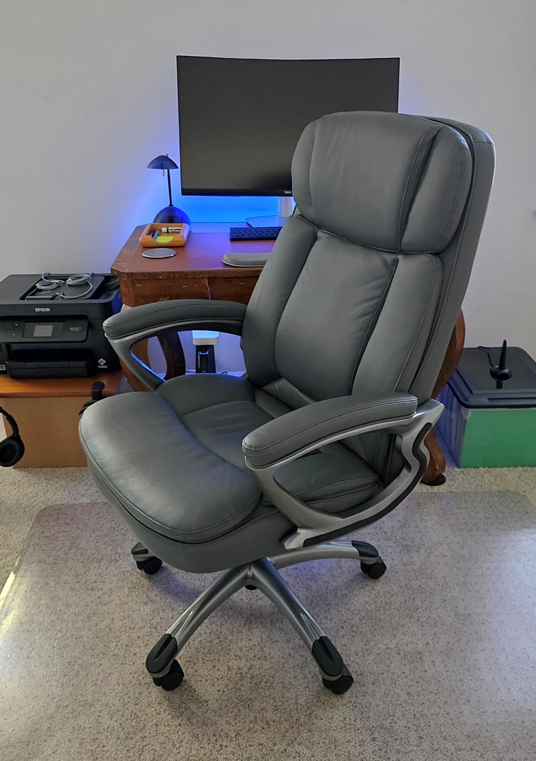 Serta Ergonomic Big and Tall Executive Office Chair Lumbar Support, Leather customer photo 1