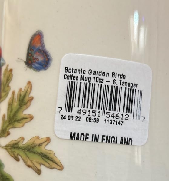 Portmeirion Botanic Garden Birds 12oz Tankard Mug, Scarlet Tanager - Fine Earthenware, Chip-Resistant Glaze - Dishwasher, Microwave, Freezer, Oven Safe - Floral Patterned Ideal for Coffee & Tea customer photo 1
