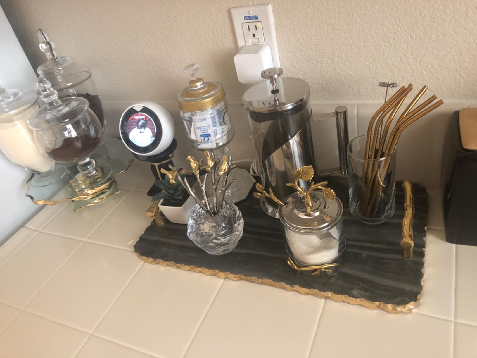Godinger Leaf Honey Jar with Spoon, Honey Dispenser, Sugar Canister customer photo 1