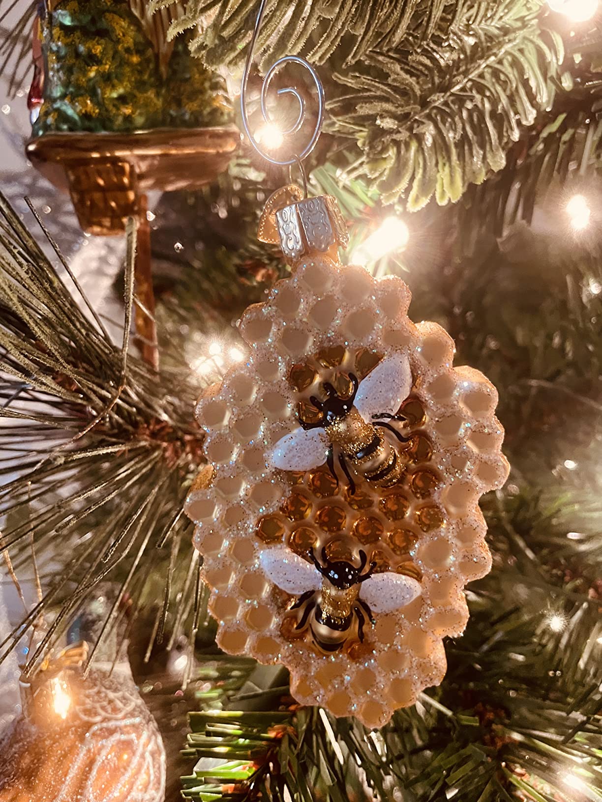 Old World Christmas Bee Skep Glass Blown Ornament customer photo 1