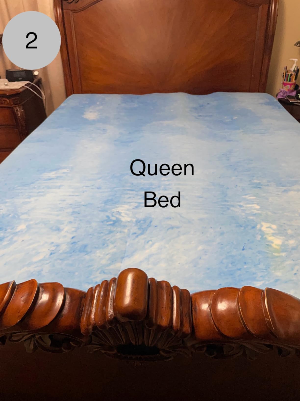 Sleep Innovations Dual Layer 4 Inch Memory Foam Mattress Topper, Queen Size, Medium Support, 2 Inch Cooling Gel Memory Foam Plus 2 Inch Pillow Top Cover customer photo 2