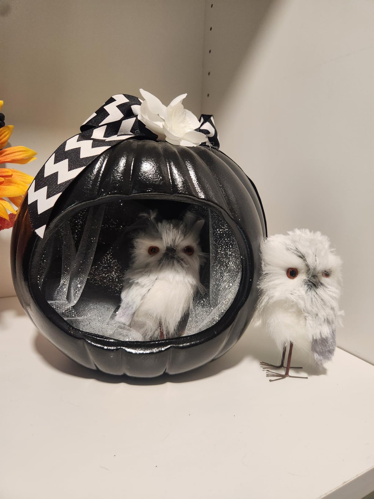 Kurt Adler 5-Inch Furry Gray Owl Set of 2 customer photo 1