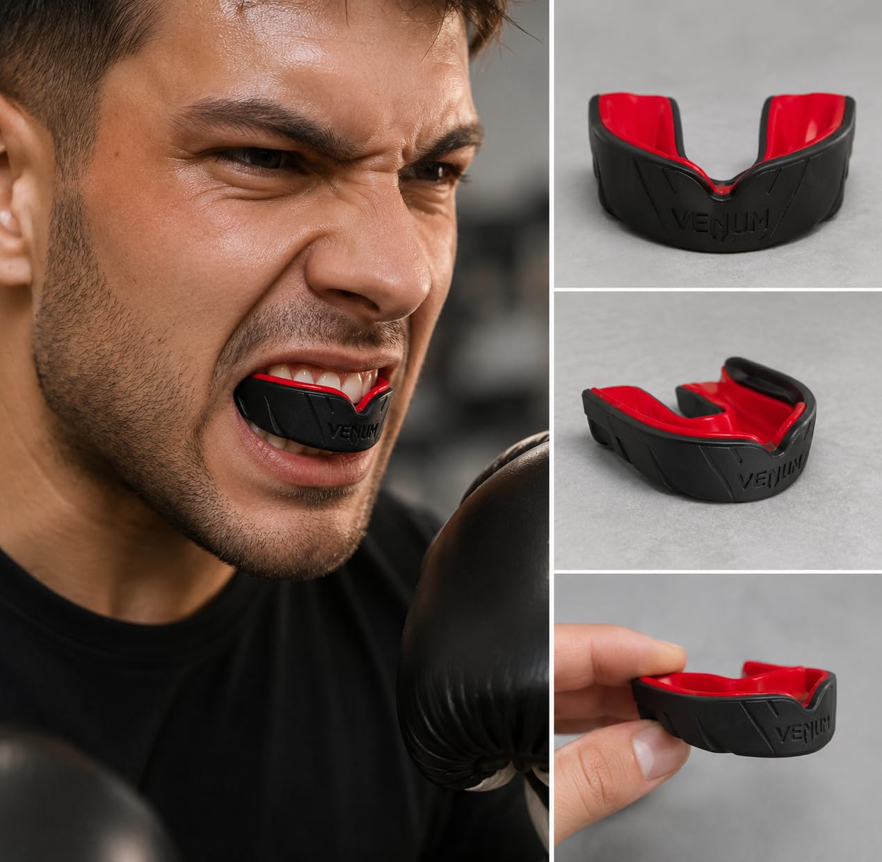Venum Challenger Mouthguard - Red/Black customer photo 2
