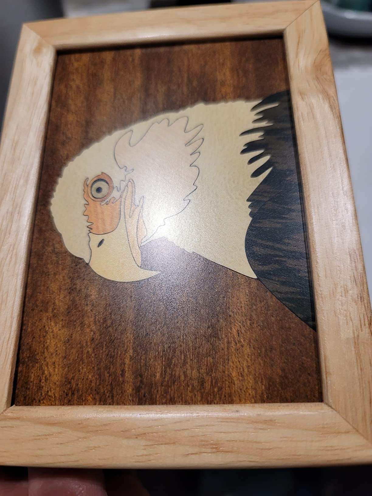 Wood Art Eagle Box - Handmade USA - Unmatched Quality - Unique Original Art Work - Scout Gift, Ring Trinket Jewelry Box (#4101 Eagle Head 4x5x1.5) customer photo 1