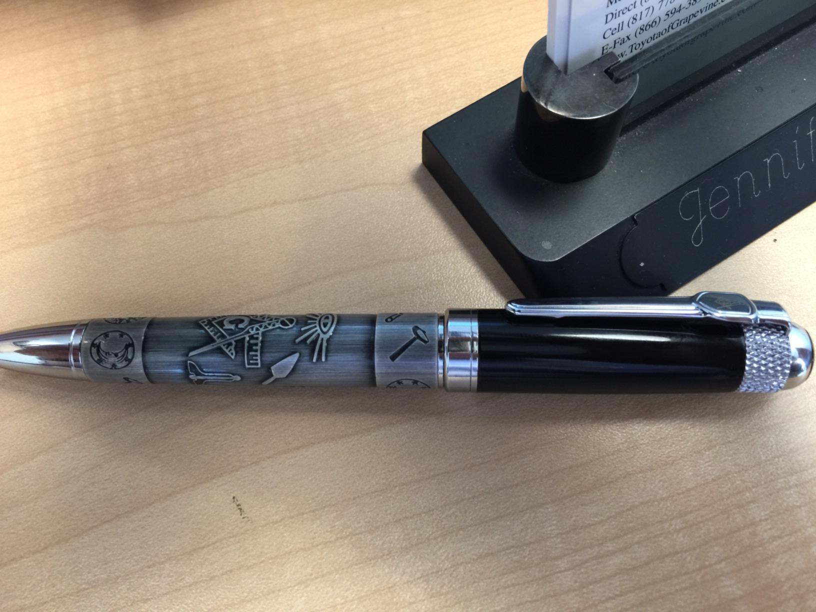 Square & Compass All Seeing Eye Masonic Ball Point Pen customer photo 2