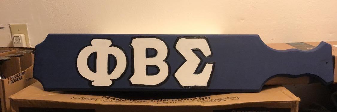 Greek Fraternity & Sorority Wooden Paddle, Premium Pine Wood Routed & Sanded, Ideal for Ceremonies & Gifts, 22-Inch, Pointed Corners customer photo 1