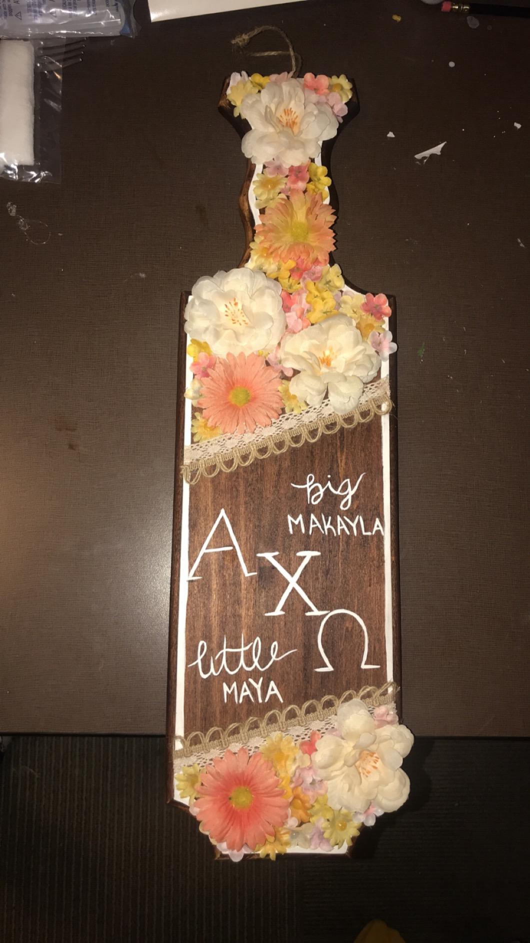 Greek Fraternity & Sorority Wooden Paddle, Premium Pine Wood Routed & Sanded, Ideal for Ceremonies & Gifts, 22-Inch, Pointed Corners customer photo 2
