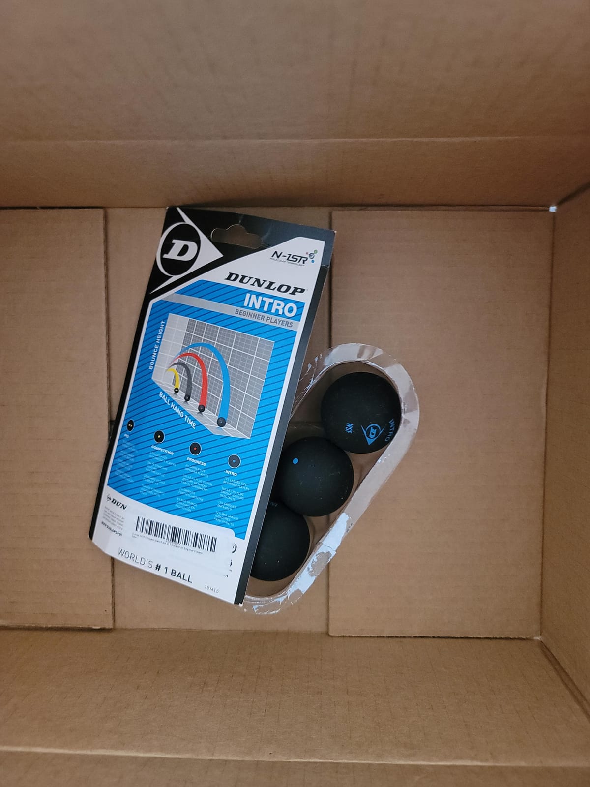 Dunlop Squash Balls Intro Blue, for Beginners and Hobby Players – Fast Speed customer photo 1
