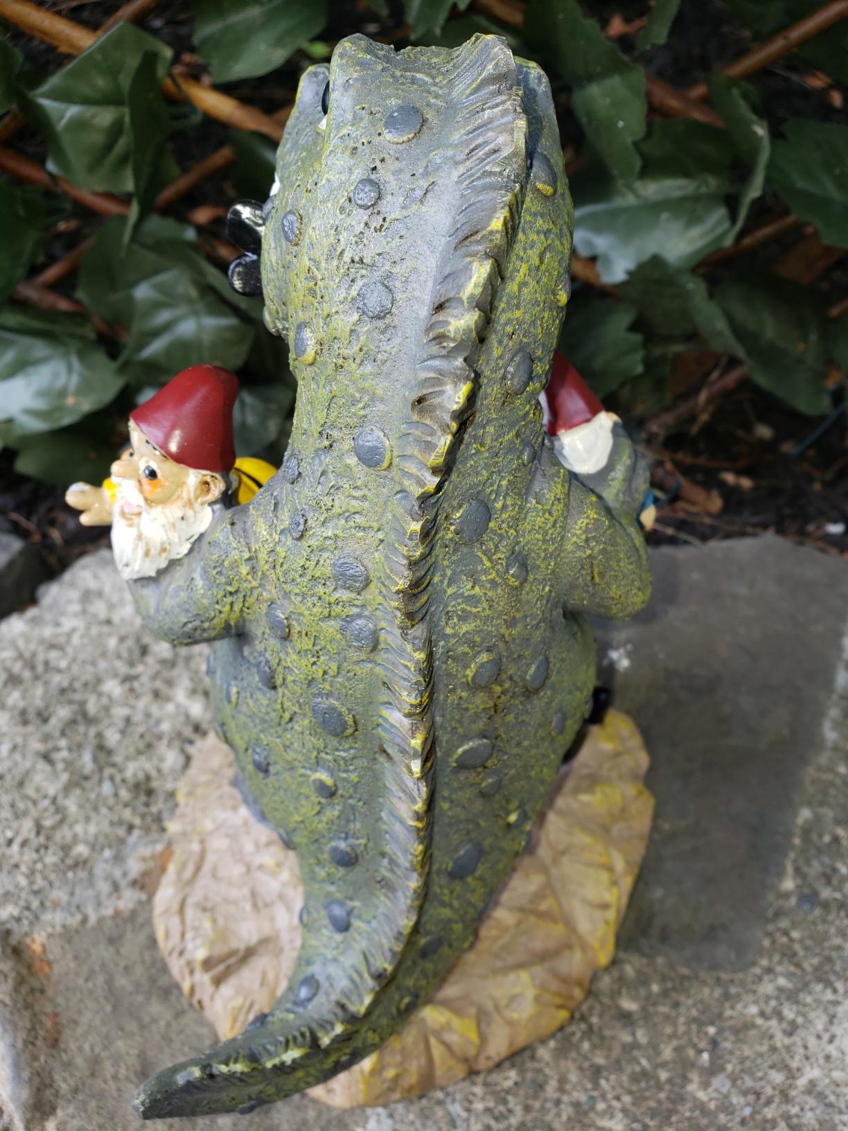 Godzilla Garden Gnome Statue, Outdoor Lawn & Yard Monster Figurine Sculpture Decorations, Funny Housewarming Gag Gift customer photo 1