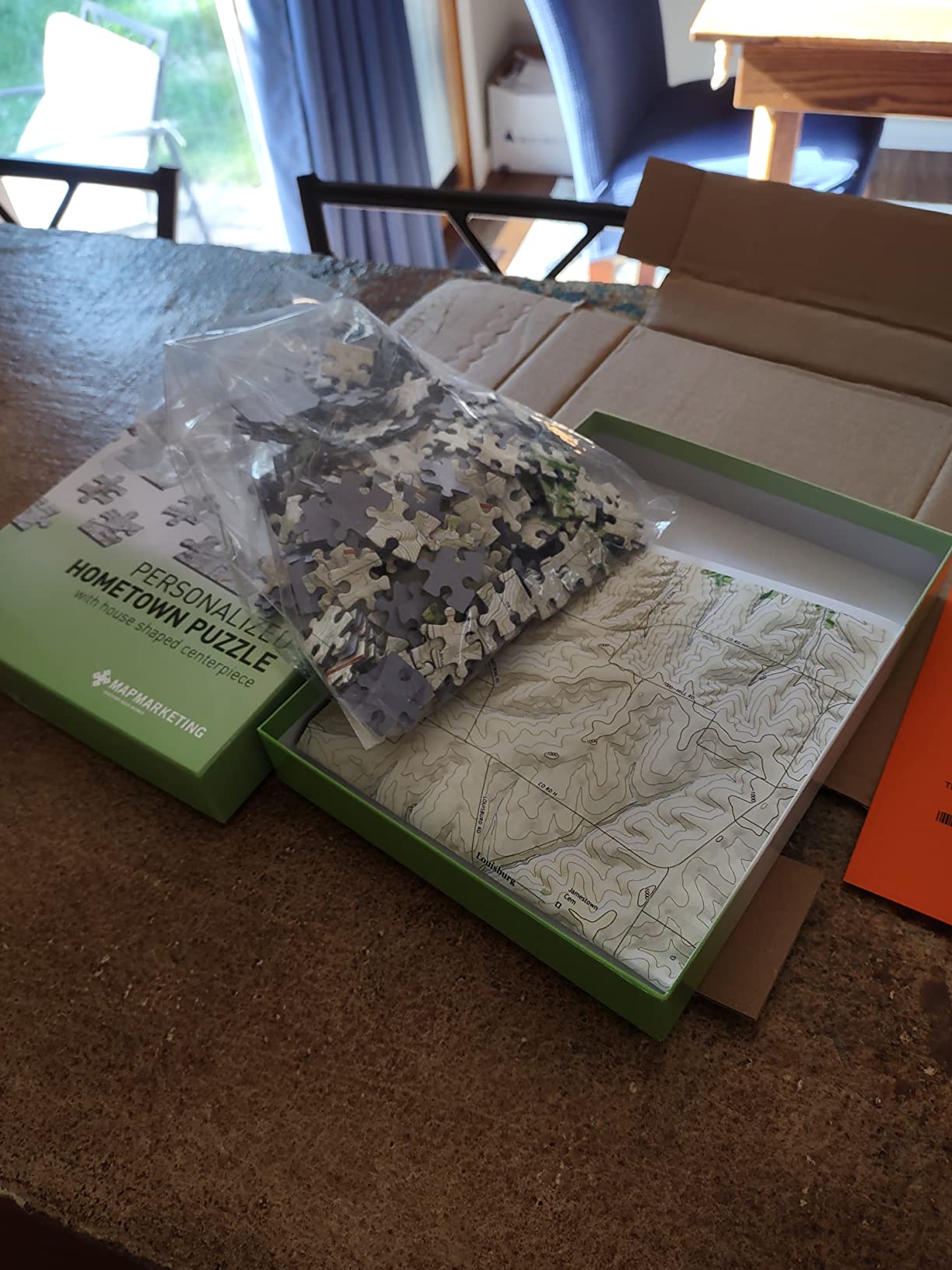 My Hometown Personalized Map Jigsaw Puzzle - 400 Piece Jigsaw Puzzle, House Warming Gift Ideas, Puzzle Lovers, Map, New Home, First Home customer photo 2