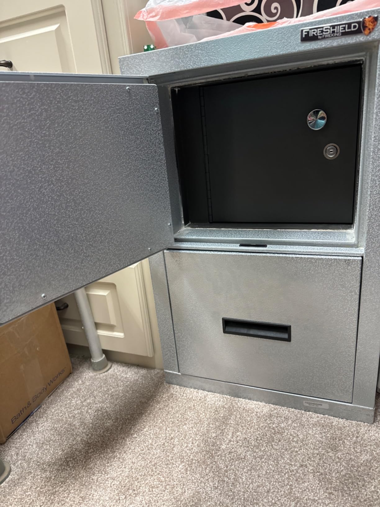 Fire Resistant File Cabinet - Light Weight, fire Rated, One File Drawer & Safe customer photo 1