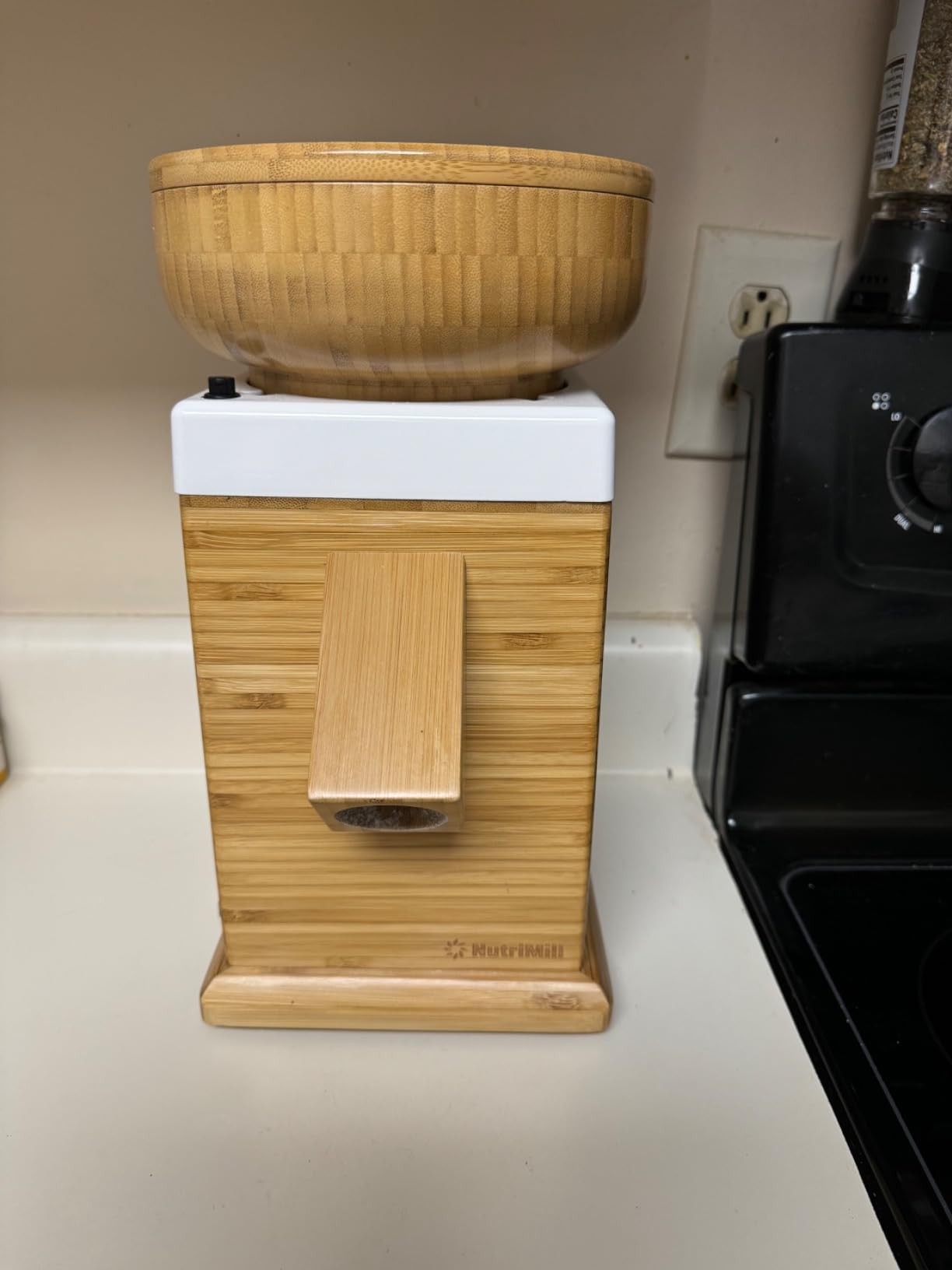 NutriMill Harvest Electric Stone Grain Mill, 450 Watt - Black customer photo 2