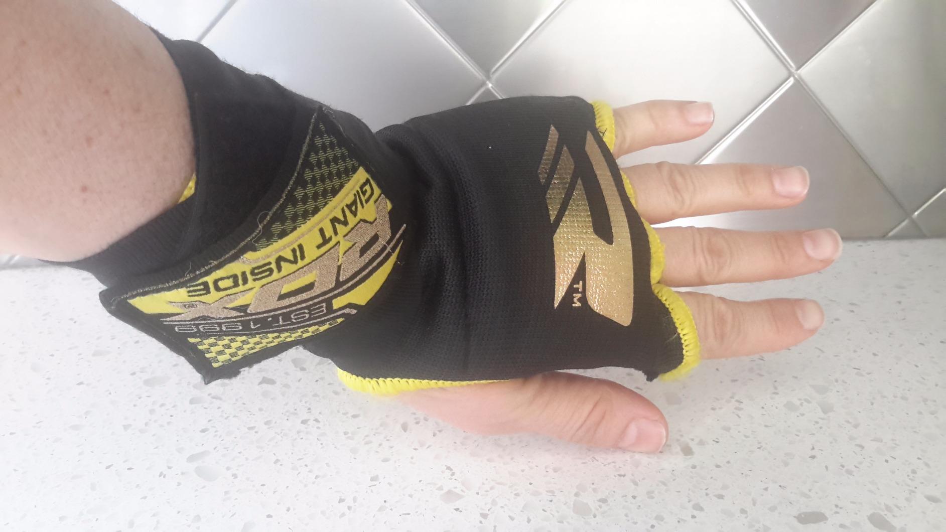 RDX Gel Boxing Hand Wraps Inner Gloves Men Women, Quick 100cm Long Wrist Straps, Elasticated Padded Fist Under Mitts Protection, Muay Thai MMA Kickboxing Martial Arts customer photo 2