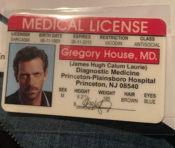 Signs4Fun Hugh Laurie Dr. Gregory House Novelty Drivers License/Fake I.d. Identification for the Gregory House Md Tv Show Fans customer photo 2