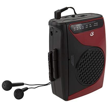 GPX Portable Cassette Player, Compatible With Headphone, 3.54 x 1.57 x 4.72 Inches, Requires 2 AA Batteries - Not Included, Red/Black (CAS337B) Black/Red customer photo 1