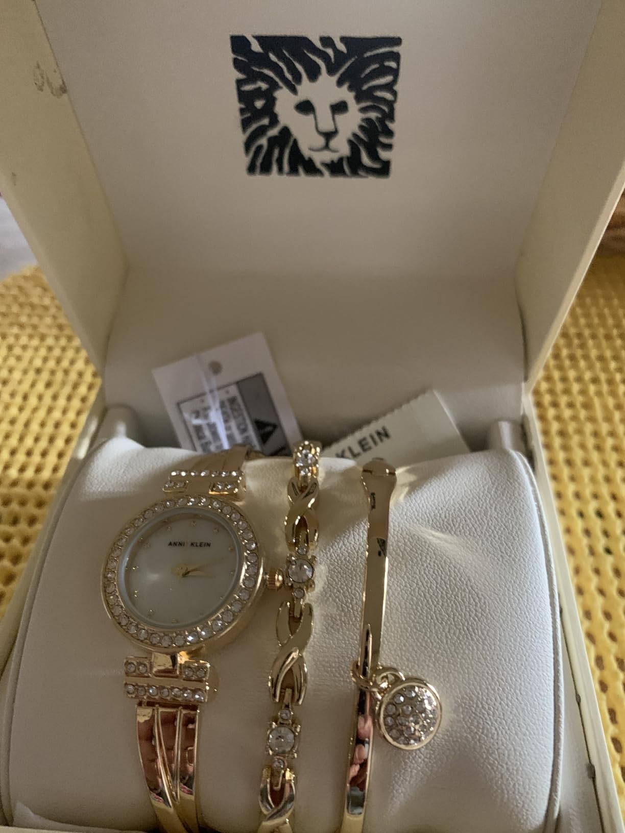 Anne Klein Women's Premium Crystal Accented Bangle Watch and Bracelet Set customer photo 2