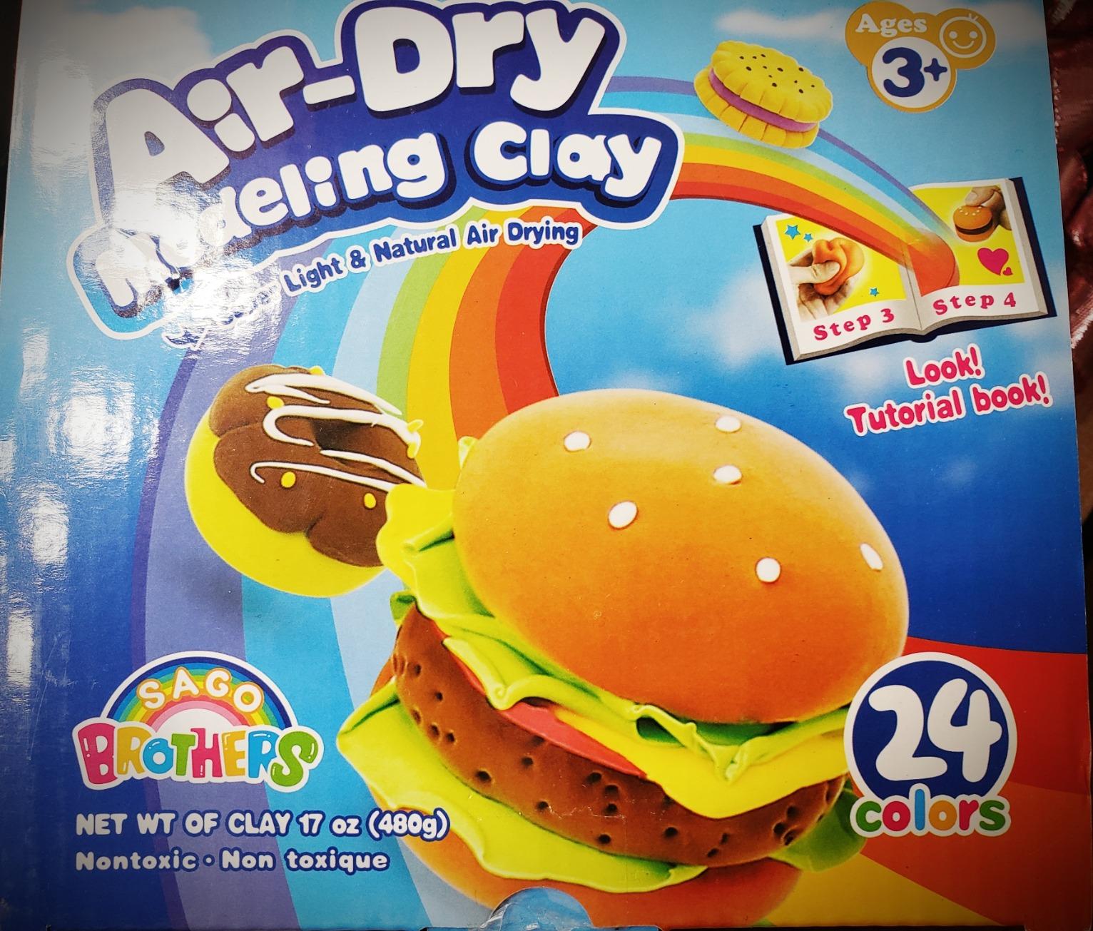 Sago Brothers 24 Colors Air Dry Clay for Kids with 3 Tools & Tutorial Book | Modeling Clay Kit Toys customer photo 2