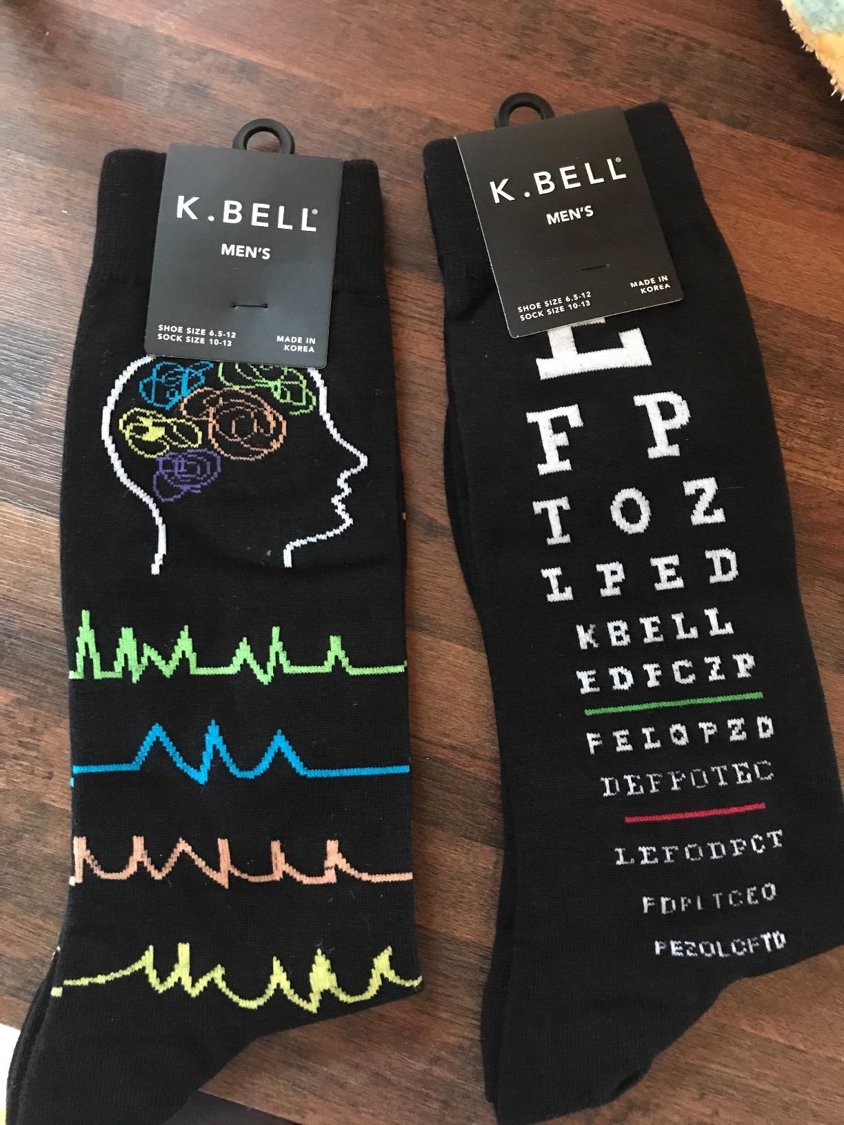 K BELL Men's Fun Jobs & Occupation Crew Novelty Gift Dad Socks (1-Pair) customer photo 2
