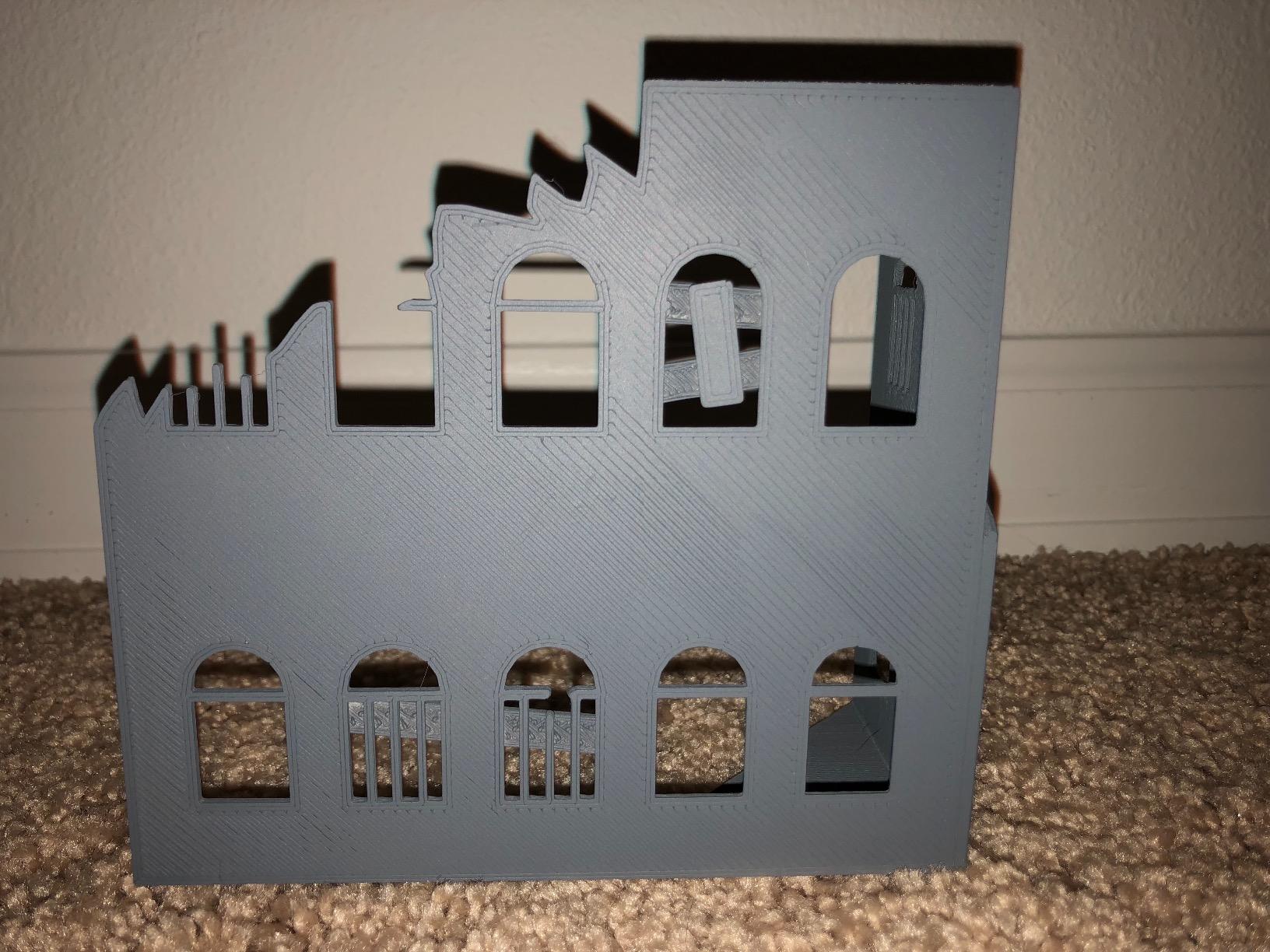 Ruined Building, Terrain Scenery for Tabletop 28mm Miniatures Wargame, 3D Printed and Paintable, EnderToys customer photo 2