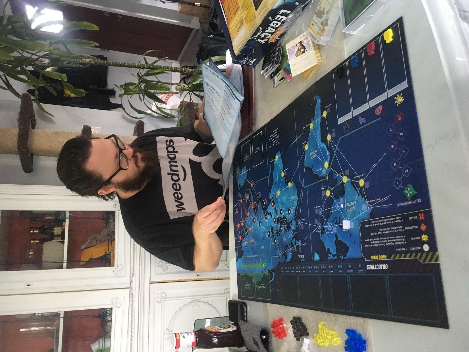 Pandemic Legacy Season 1 Board Game (Blue) - Epic Year-Long Battle Against Deadly Diseases! Cooperative Strategy Game for Family Game Night, Ages 13+, 2-4 Players, 1 Hr Playtime, Made by Z-Man Games customer photo 2
