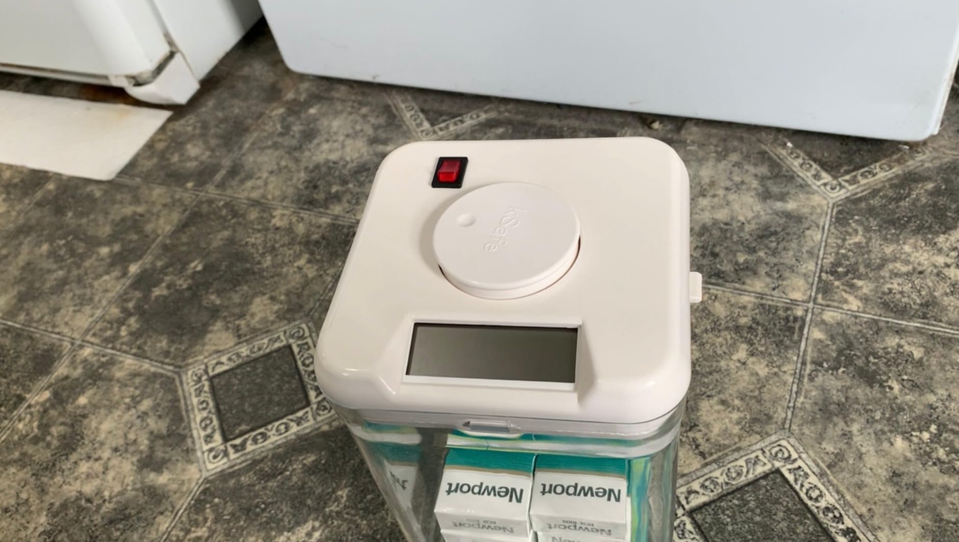 Kitchen Safe Time Locking Container (XL), Timed Lock Box for Cell Phones, Snacks, and other unwanted temptations (Blue Lid + 12.3” Clear Base with Access Port) customer photo 2