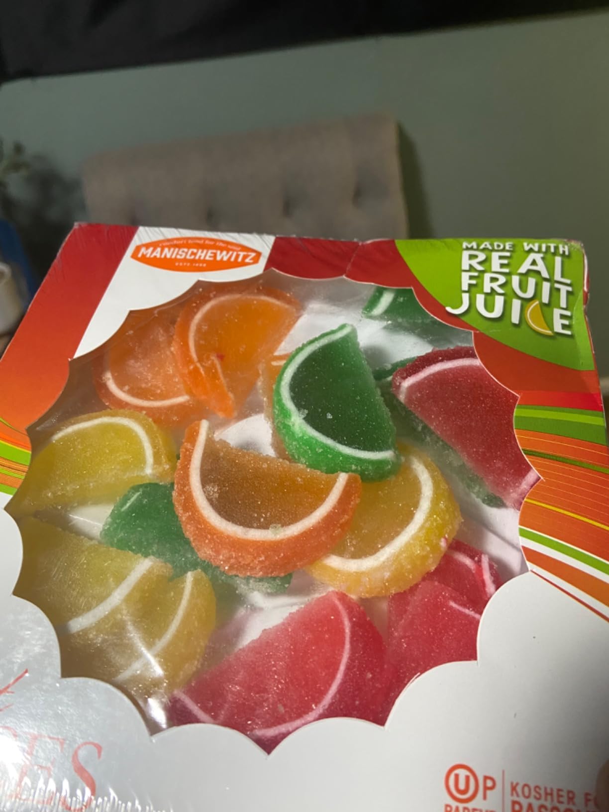 Manischewitz Holiday Candied Fruit Slices in a Gift Box, 8oz, Made with Real Fruit Juice, Gluten Free, No High Fructose Corn Syrup, Kosher For Passover & Year Round Use customer photo 1