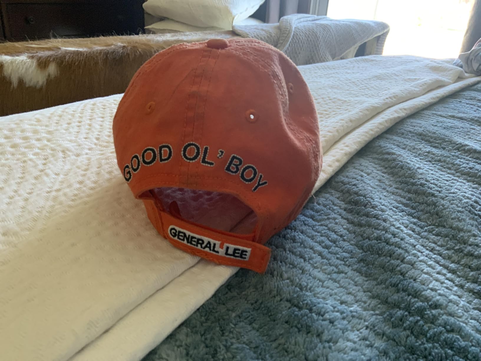 General Lee 01 Good Ol' Boy Unisex-Adult Applique Embroidered Hat -One-Size Orange customer photo 2