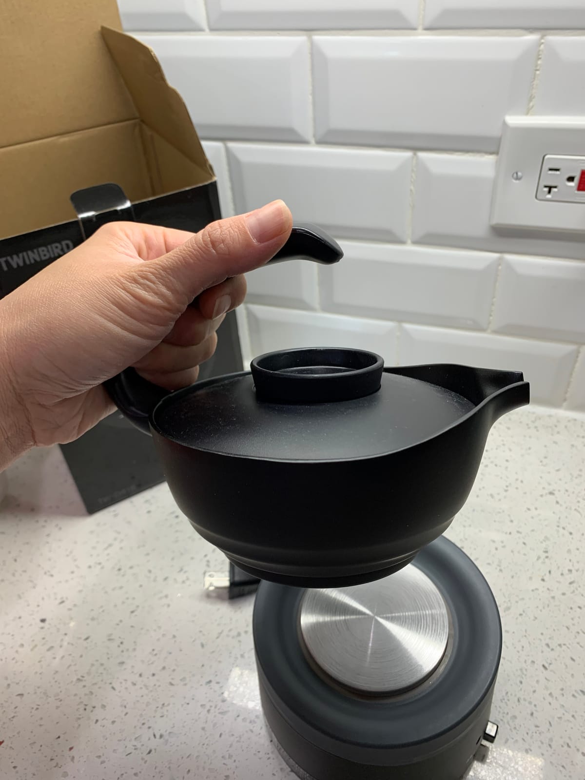 TWINBIRD Japanese Electric Sake Warmer Portable Atsukan Machine Black TW-D418B customer photo 1
