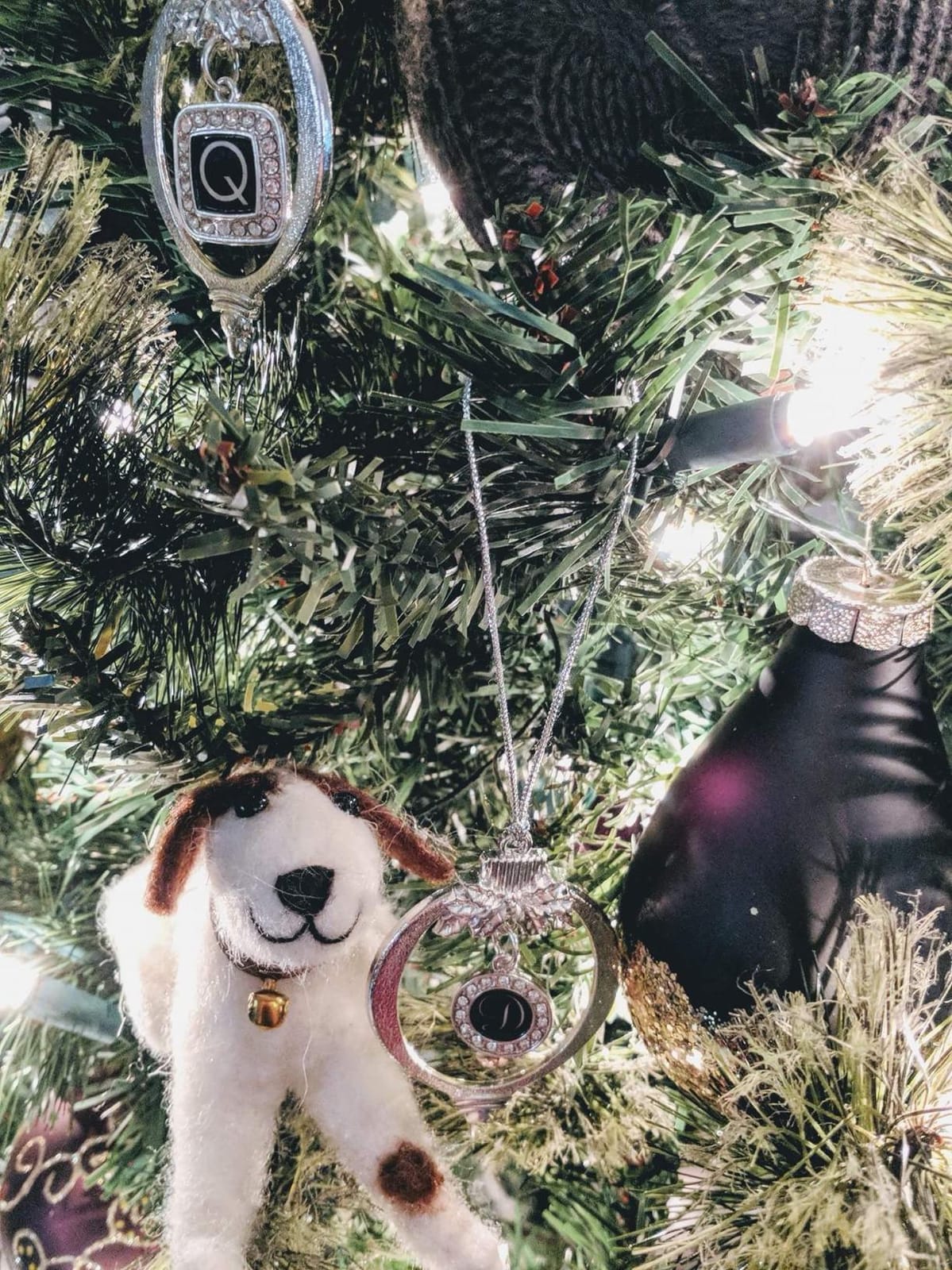 Inspired Silver - Crossing Guard - Silver Christmas Ornament - Circle Charm Christmas Tree Ornament with Cubic Zirconia - Holiday Hanging Decoration customer photo 1