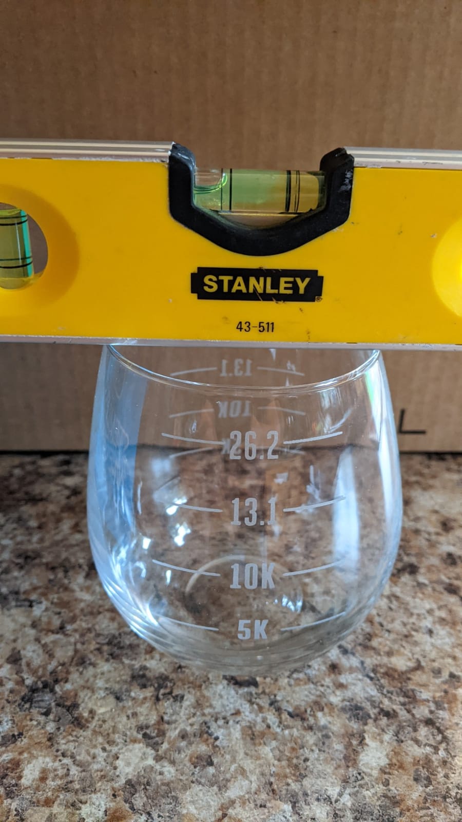 Gone For a Run Running Stemless Wine Glass Runner's Measurements | Engraved customer photo 1