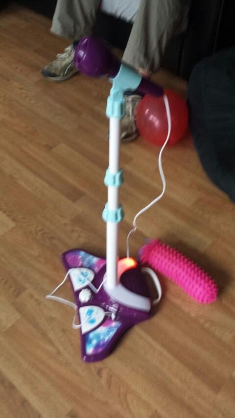 Little Pretender Kids Karaoke Machine, 2 Mics, Adjustable Stand & Lights customer photo 2