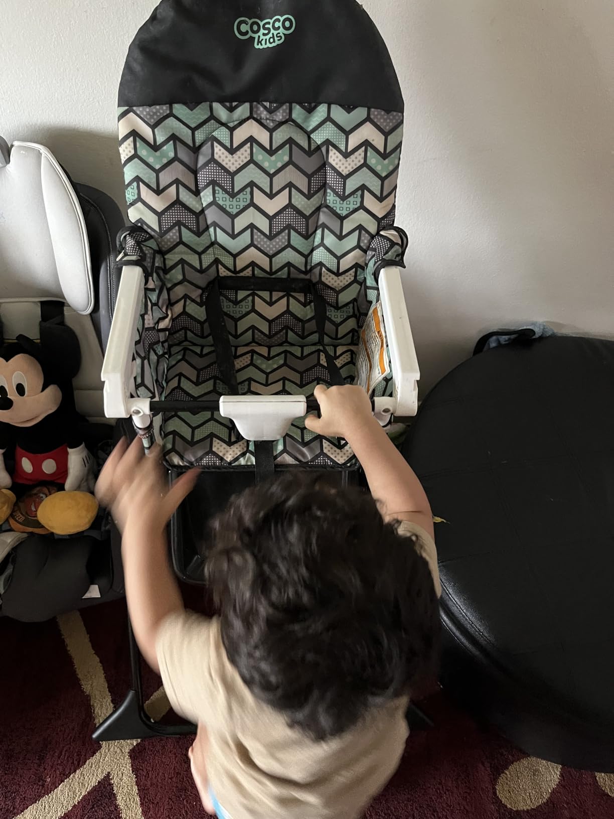 Cosco Kids Highchair for Baby, Simple Foldable High Chair, Convenient, Lightweight, and Compact Design, Flower Garden customer photo 1