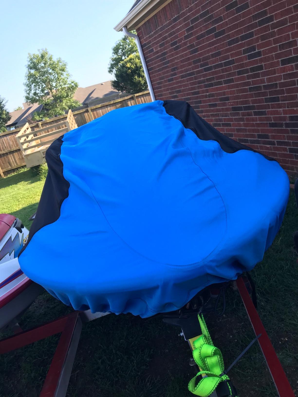 Trailerable Jet Ski Cover, Waterproof Marine Grade 600D Heavy Duty Polyester PWC Cover Gray/Black Color Fits from 126
