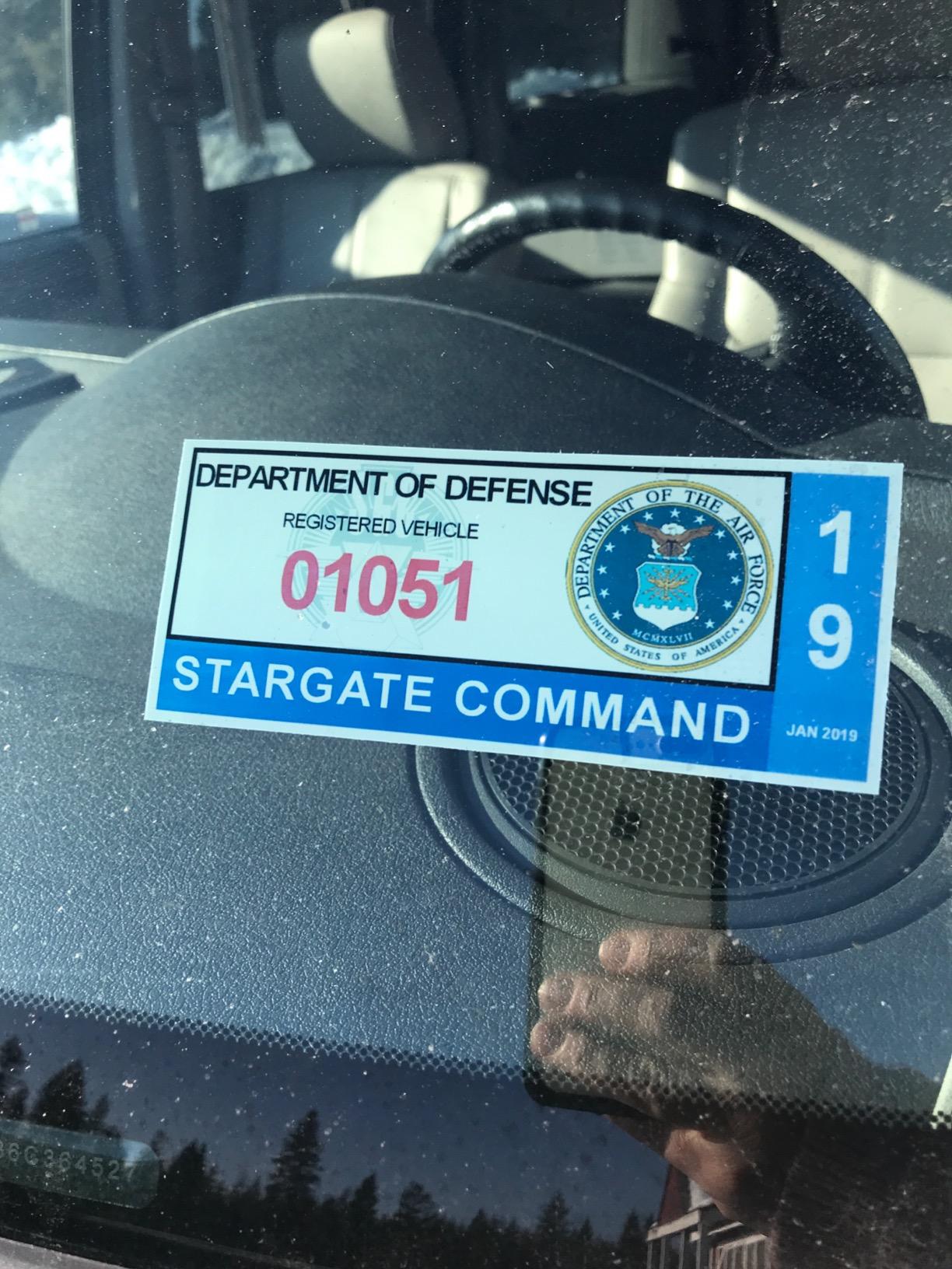 2026 Cheyenne Mountain Military Base DD-2220 Parking Decal Stargate SG1 customer photo 2