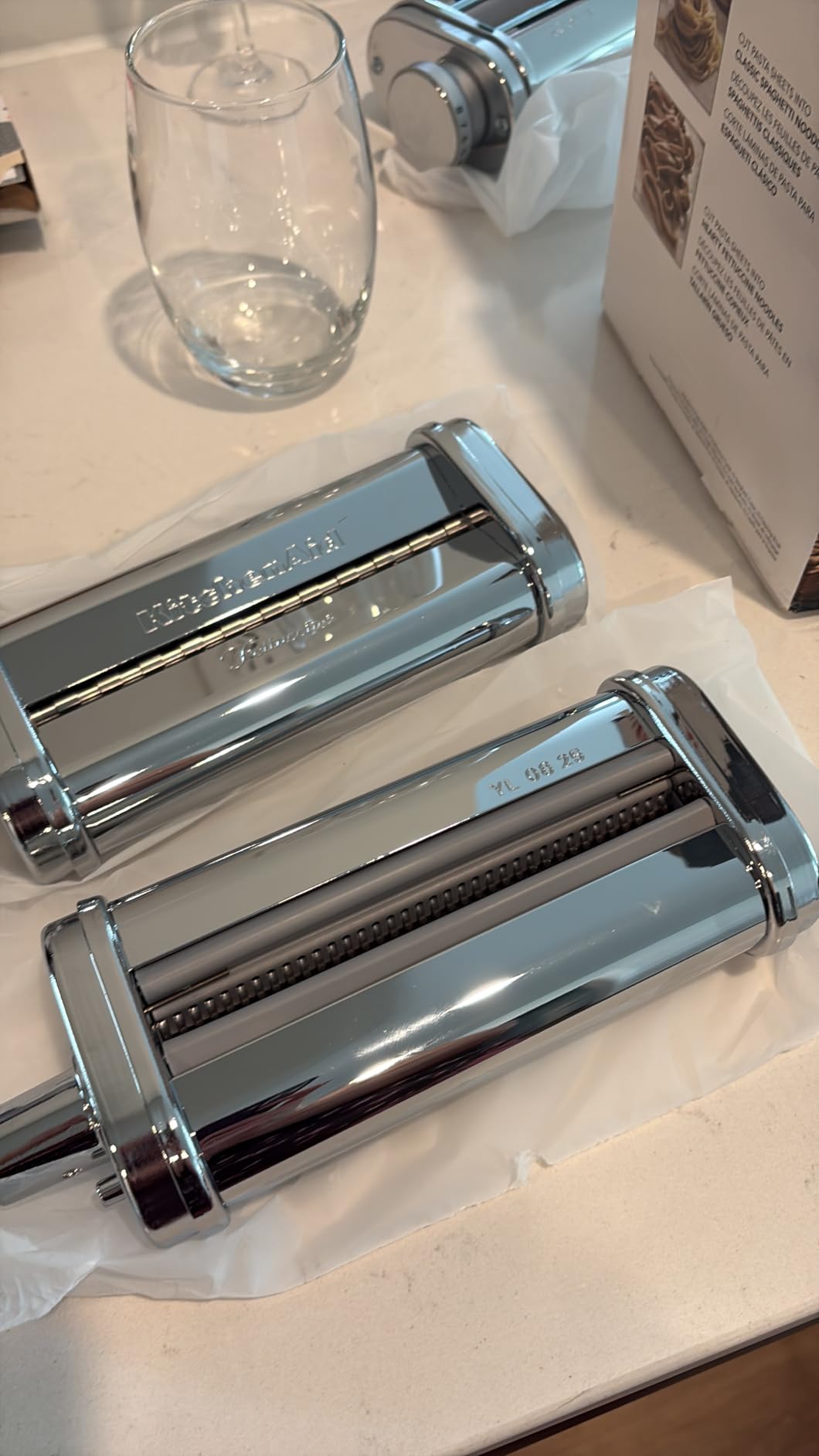 KSMPRA 3-pc Pasta Roller/Cutter Set for KitchenAid Stand Mixers | Fits all Household KitchenAid Stand Mixers, Stainless Roller and cutters, Easy to Clean with cleaning brush customer photo 2