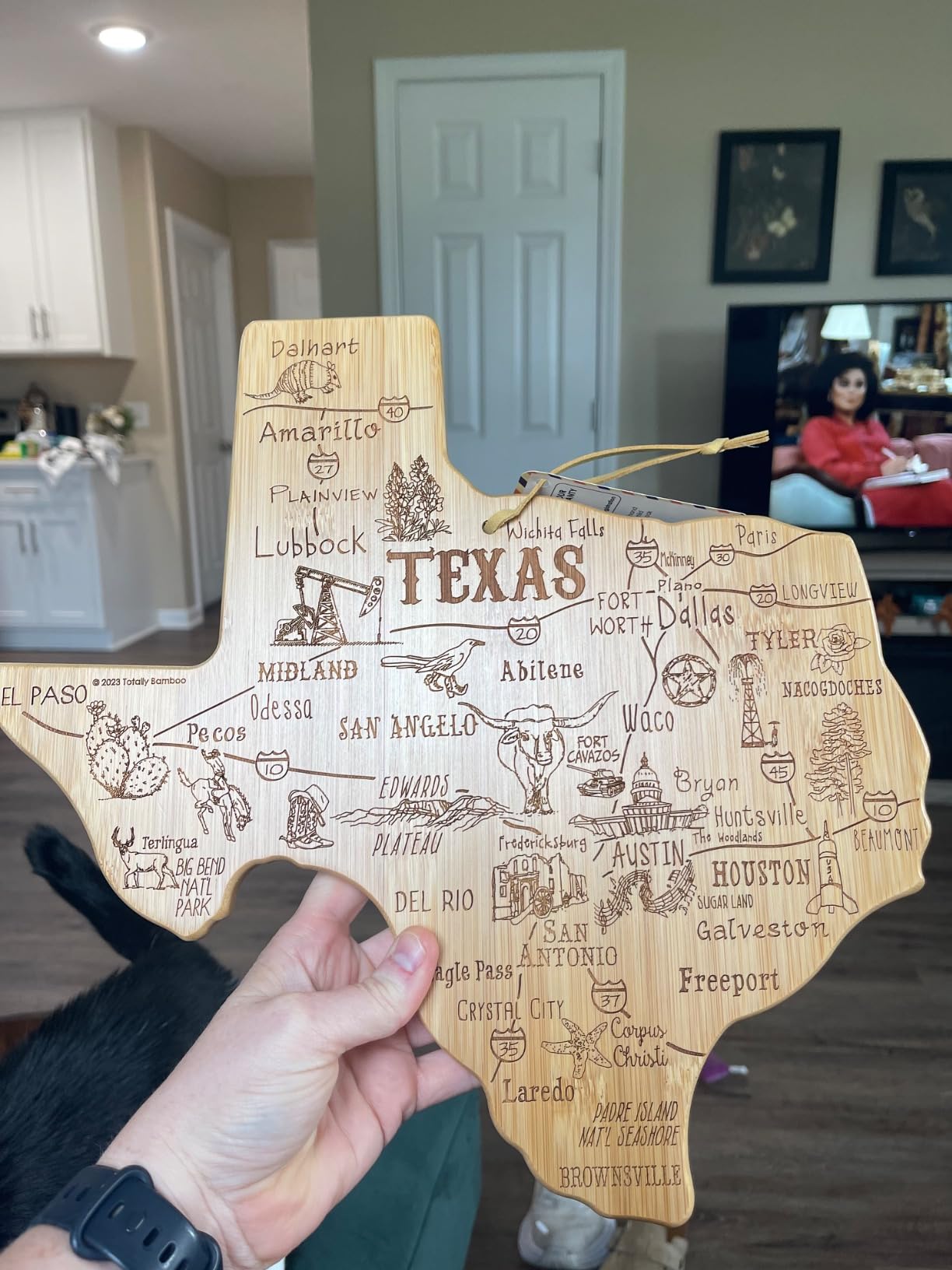 Totally Bamboo Destination Texas State Shaped Cutting Board customer photo 1