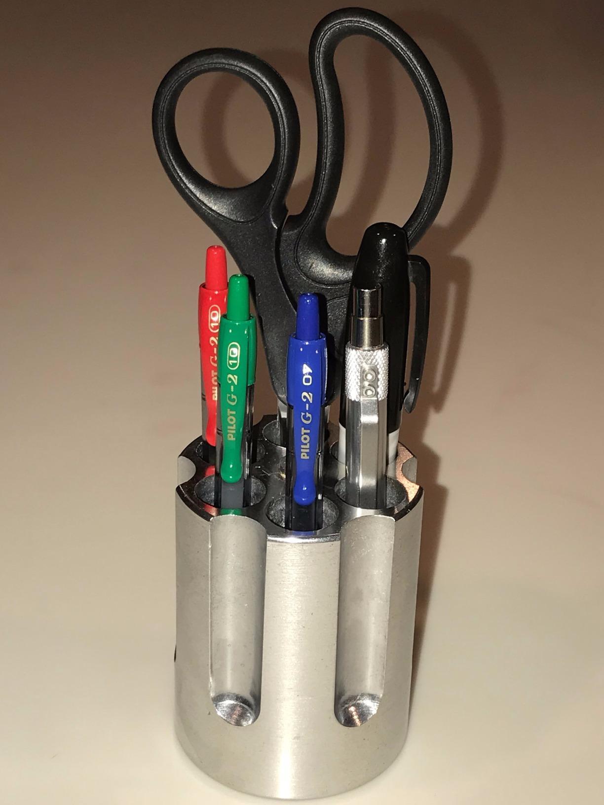 Caliber Gourmet Revolver Pen Holder & Paper Weight, Cast Aluminum Office Gift – Cool Pencil Holder for Desk Men, Funny Pen Stand, Gun Decor Accessory, Unique Vintage Desk Gadget customer photo 1