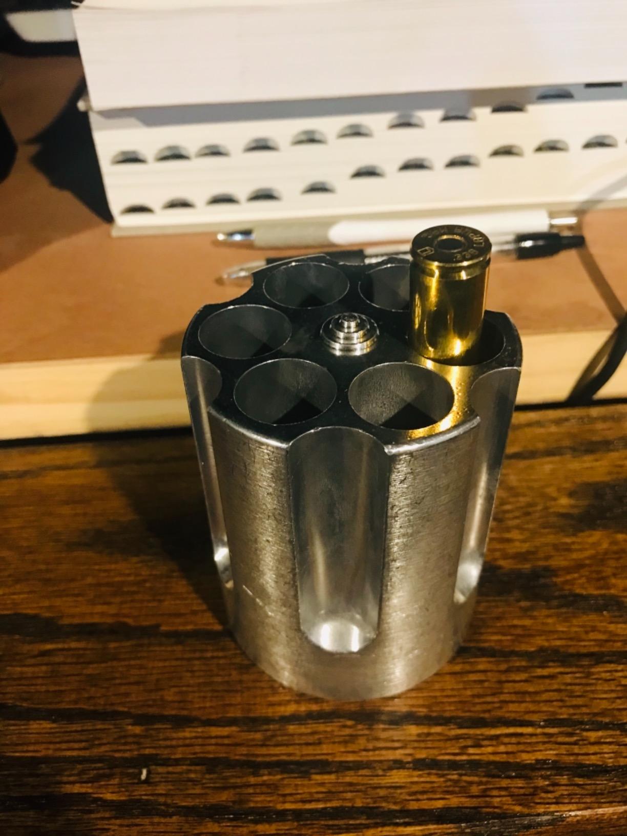 Caliber Gourmet Revolver Pen Holder & Paper Weight, Cast Aluminum Office Gift – Cool Pencil Holder for Desk Men, Funny Pen Stand, Gun Decor Accessory, Unique Vintage Desk Gadget customer photo 2
