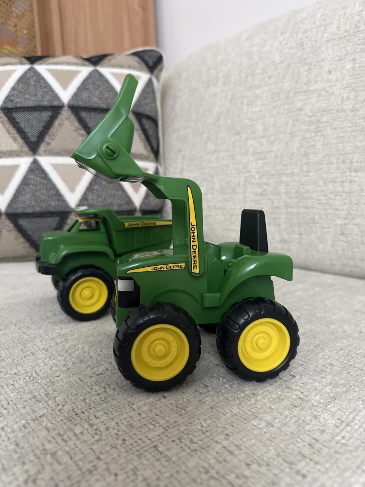 TOMY John Deere Sandbox Vehicle Set - Dump Truck and Tractor Toy customer photo 1
