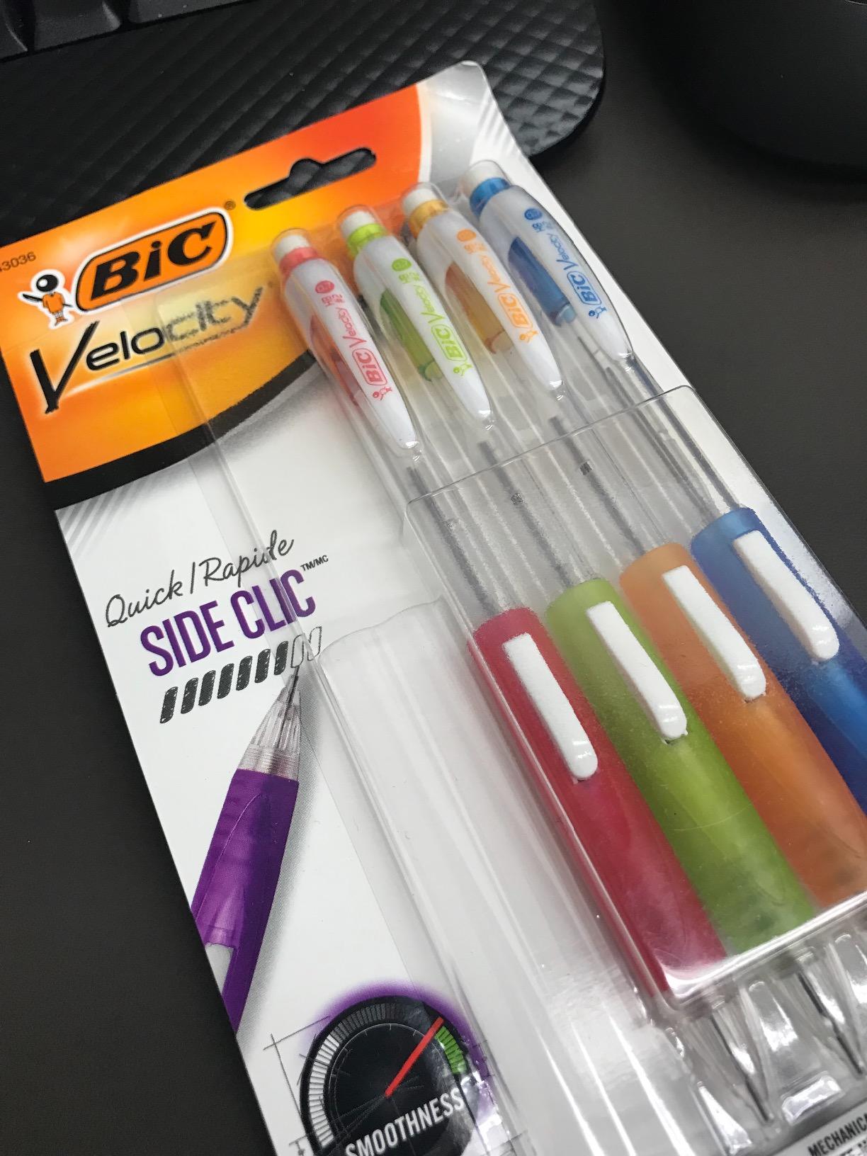 BIC Velocity Side Clic Mechanical Pencils, Medium Point, 4-Count, 0.7mm customer photo 1