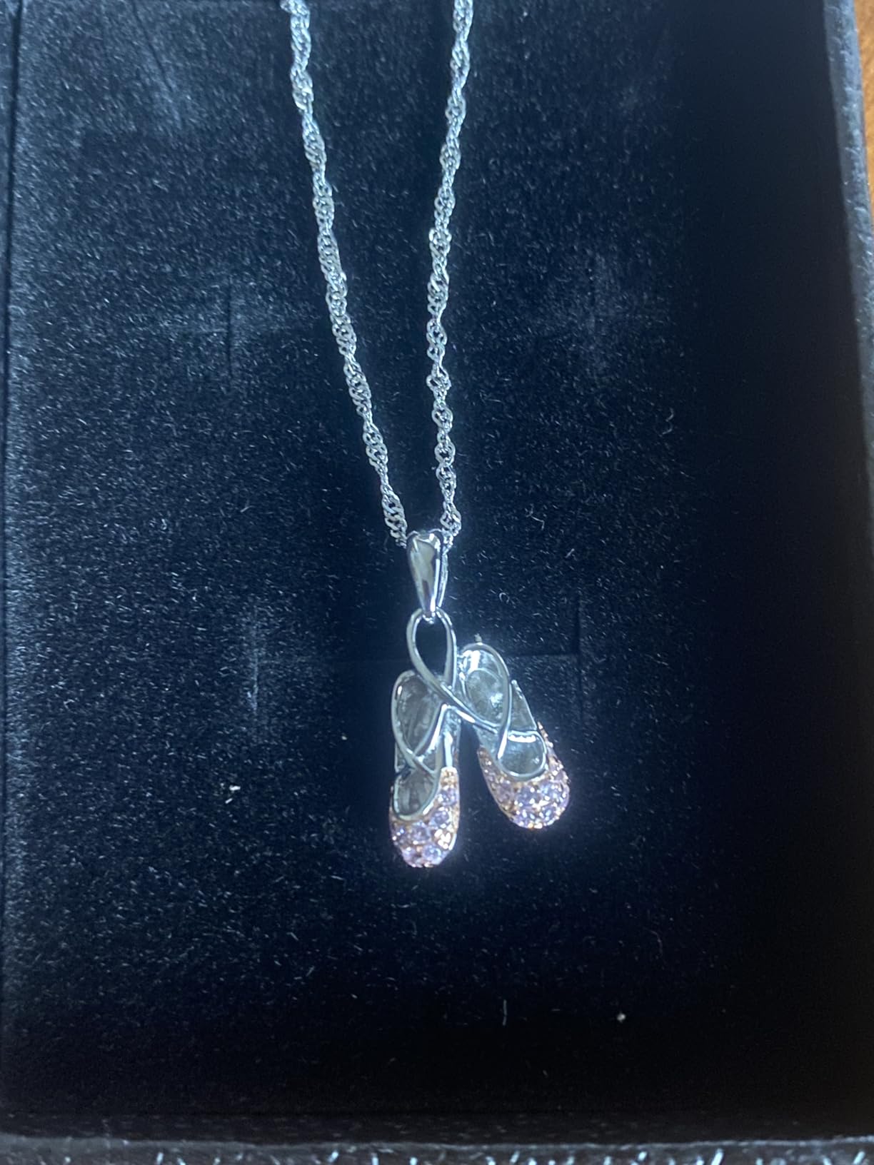 925 Sterling Silver Ballerina Necklace Dance Recital Gifts Girls customer photo 1