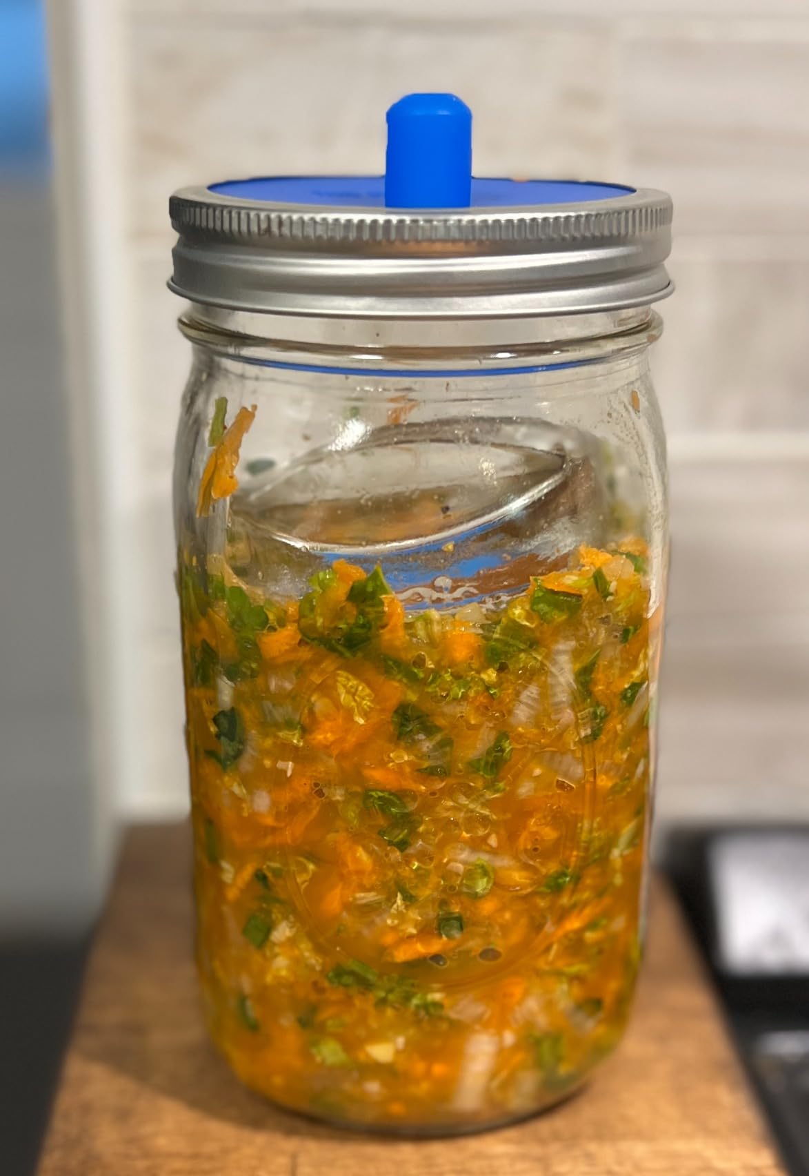Masontops Complete Mason Jar Fermentation Kit - Pickle Kit, Sauerkraut Making Kit Kimchi Container - Fermentation Airlock Lids Wide Mouth Mason Jars customer photo 2