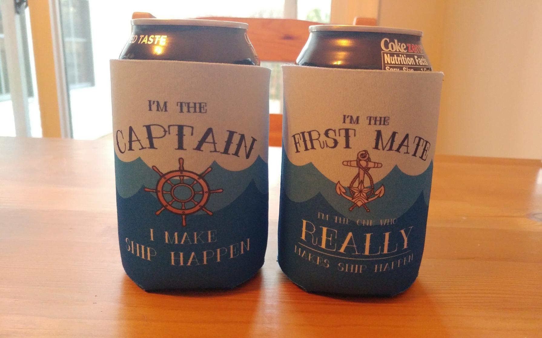 ThisWear Captain First Mate Ship Happen Waves Can Drink Coolers - 2-Pack customer photo 2
