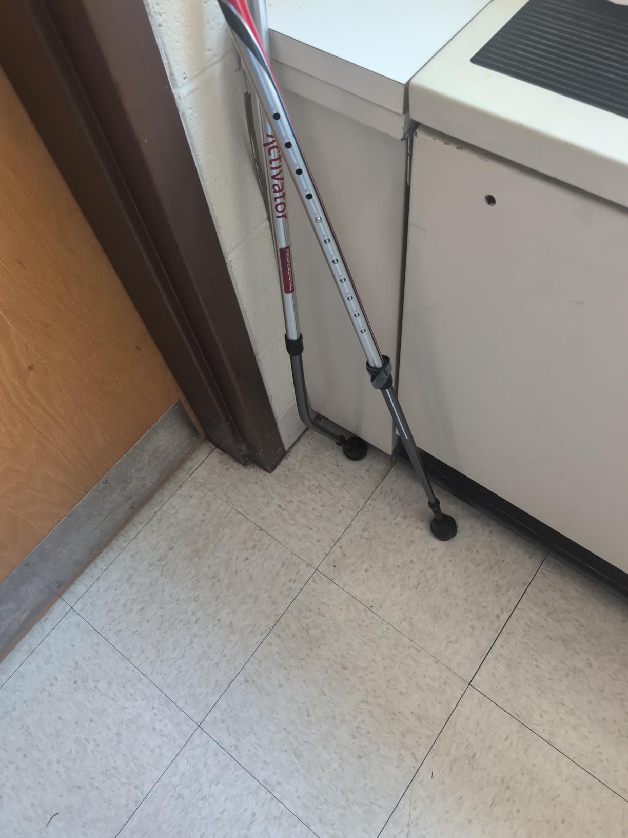 Urban Poling ACTIVATOR Walking Poles for Balance and Rehabilitation - 1 Pair - Ergonomic CoreGrip Handles - Adjustable, Collapsible, and Lightweight for Stability and Recovery in Silver/Red customer photo 1