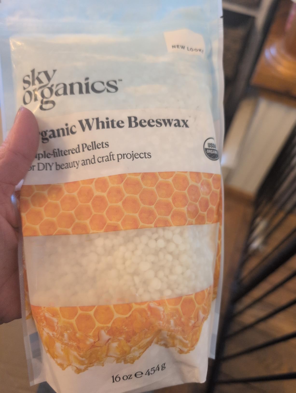 Sky Organics Organic White Beeswax Pellets 16oz, DIY Beauty, USDA Organic customer photo 1