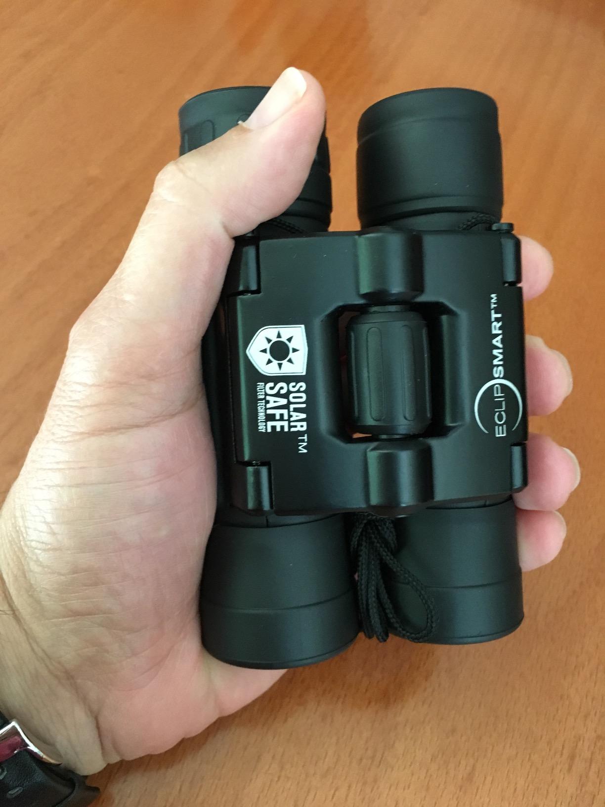Celestron EclipSmart Safe Solar Eclipse Binoculars - Compact 10x25 | ISO 12312-2 Compliant, Compact Solar Binoculars, View the Sun, Eclipses & Sunspots, Multi-coated, Pocket Size, 10x Power customer photo 2
