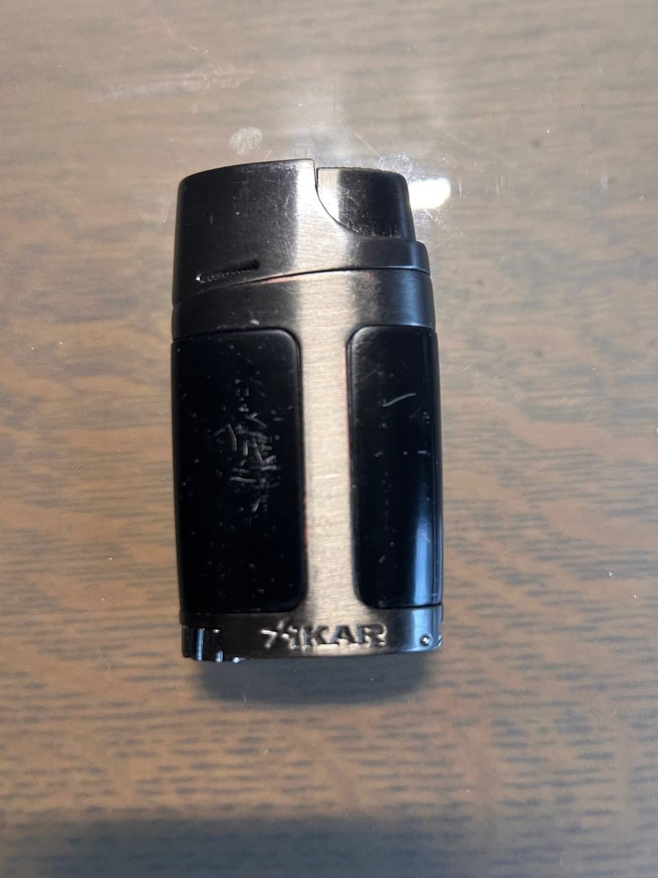 XIKAR ELX Double Jet Flame Butane Torch Lighter with 9mm Cigar Punch – Refillable Butane Lighter with Fuel Window – Wind-Resistant Adjustable Flame – Premium Cigar Accessory – Black with Gunmetal customer photo 1