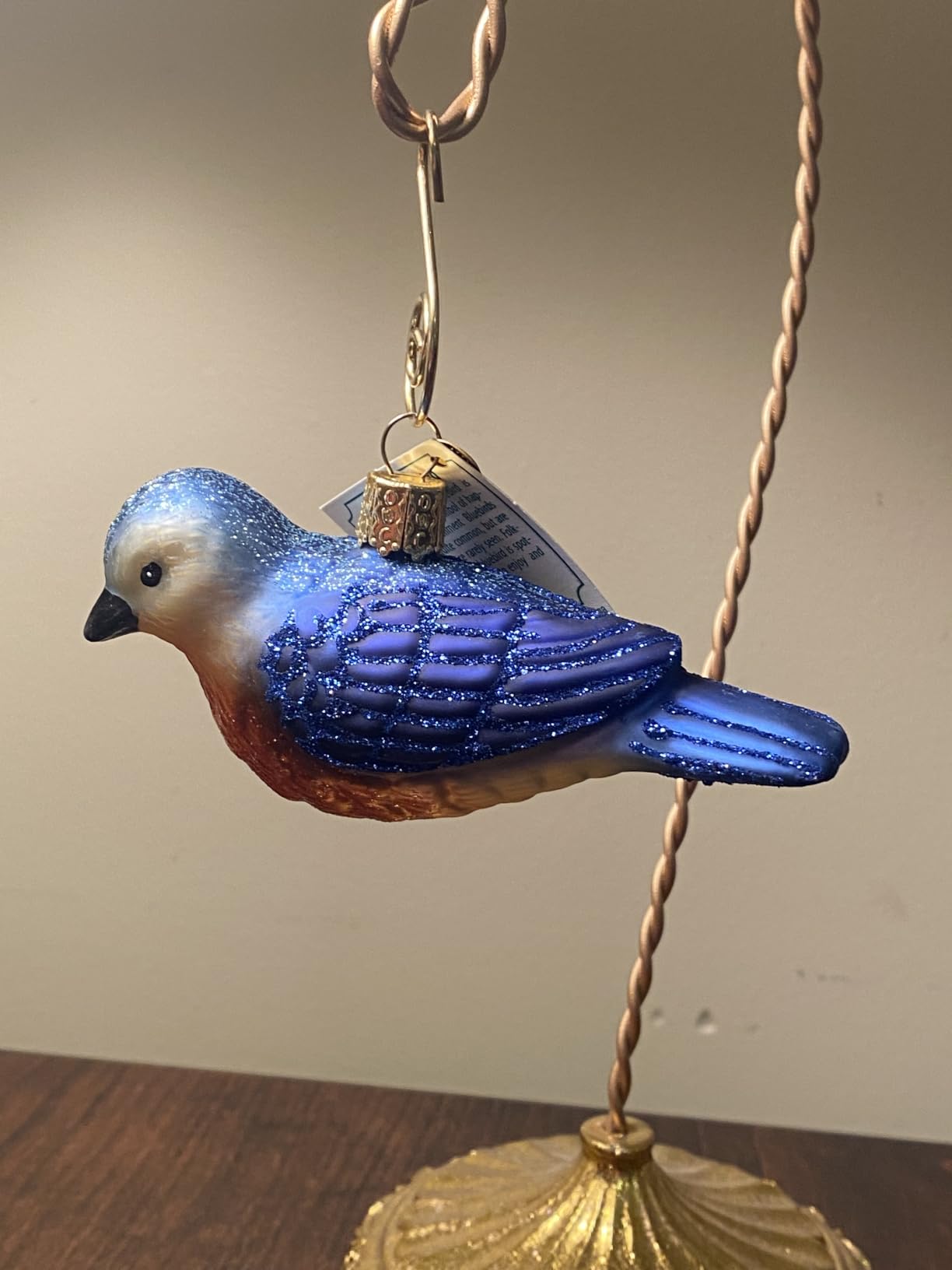 Old World Christmas American Goldfinch Glass Blown Ornament for Christmas Tree, Handcrafted Holiday Decoration, Bird Watcher Collection customer photo 1
